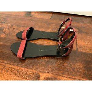 Stella Luna Red Glitter Strap Sandals, Size 7 (US) 37 (IT) NEW!